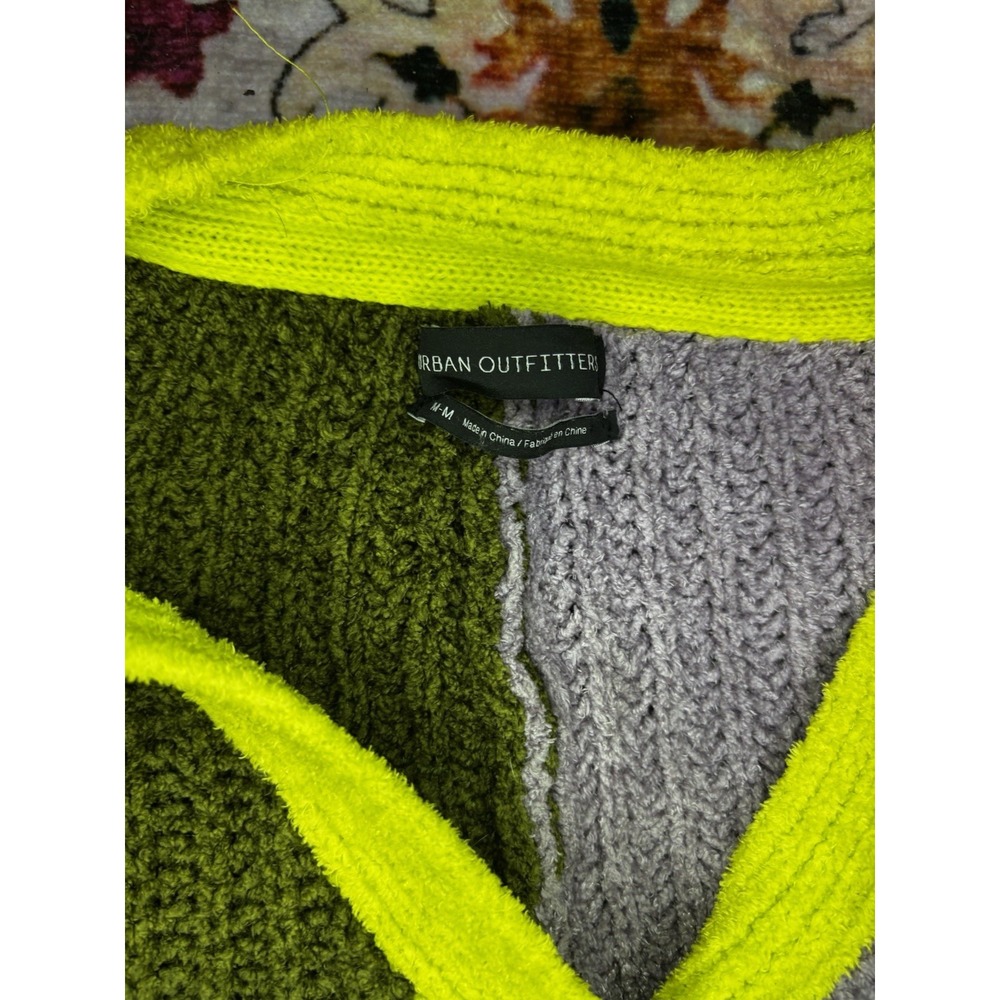 Urban Outfitters Sweater Womens Medium Cardigan Cropped Puff Sleeve Oversized - Picture 3 of 8